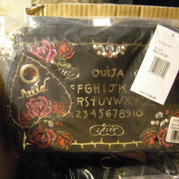 Betsey Johnson Kitsch Ouija Board Board Crossbody Bag Black BJ33470F New Sealed - Picture 7 of 10